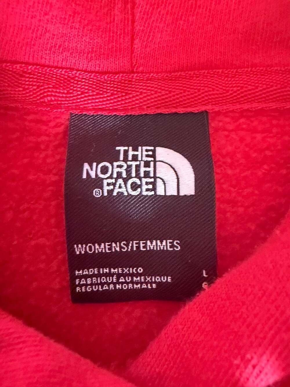 The North Face Women's Red Fleece Hoodie Sweatshirt Size Large